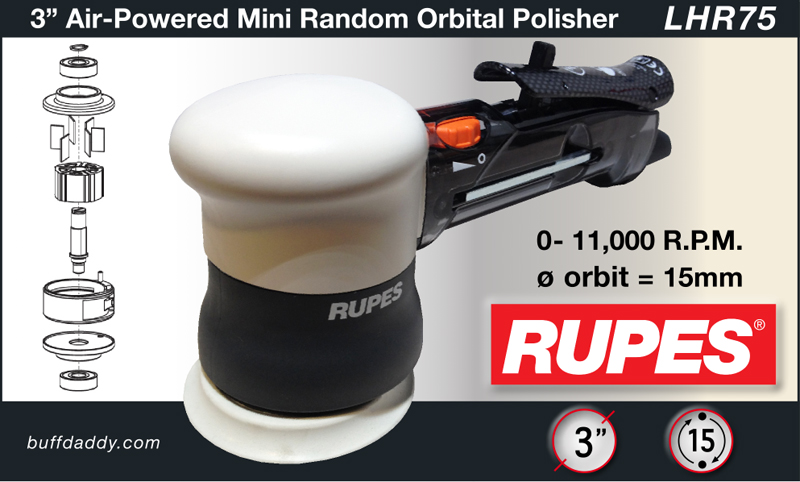 Rupes | LHR75 Pneumatic Random Orbital Polisher