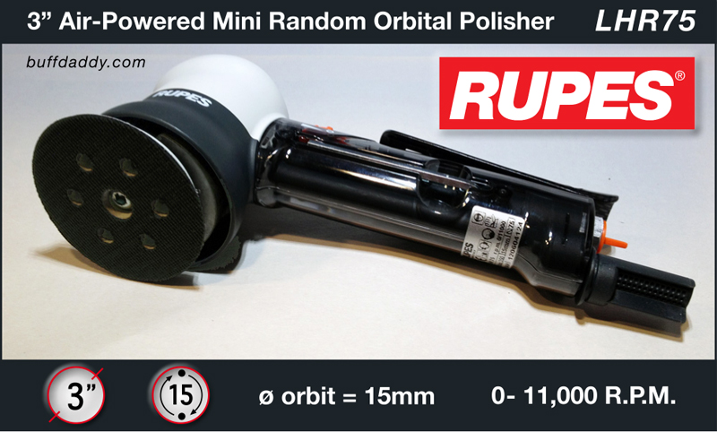 Pneumatic mini random orbital polisher 15mm orbit - LHR75 - Rupes tools